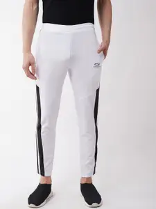 Masch Sports Men White & Black Solid Dri-Fit Track Pant