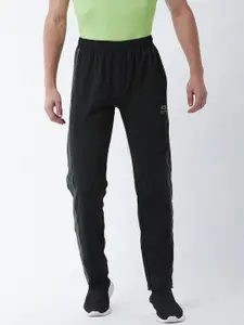 Masch Sports Men Black Solid Dri-Fit Regular Fit Sports Track Pants