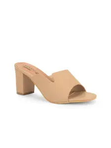 SALARIO Women Brown Solid Block Heels