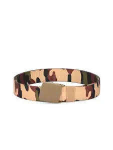 Calvadoss Men Brown & Beige Camouflage Printed Belt
