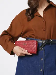 Lavie BOT PRO Women Red Large Zip Around Wallet