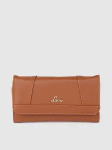 Lavie Juru Women Tan Brown Solid PU Three Fold Wallet