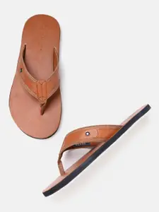 Louis Philippe Men Tan Brown Comfort Sandals
