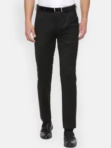 Louis Philippe Men Black Slim Fit Trousers
