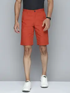 Indian Terrain Men Rust Red Solid Shorts