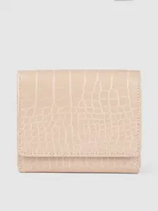 Allen Solly Women Nude-Coloured Textured Two Fold Wallet