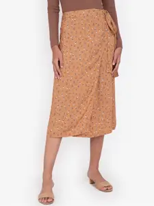 ZALORA BASICS Women Mustard Wrap Skirt
