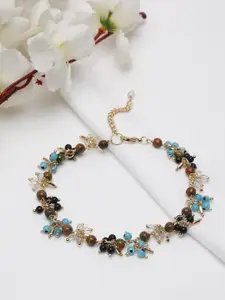 Madame Women Gold Plated Beaded Anklet