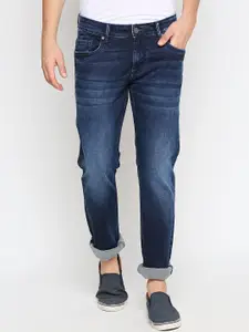 Basics Men Blue Skinny Fit Low-Rise Light Fade Stretchable Jeans