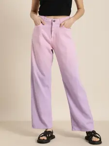 Moda Rapido Women Lavender Relaxed Fit High-Rise Stretchable Jeans