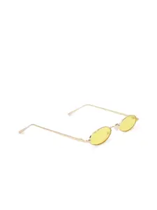 FOREVER 21 Women Yellow Oval Sunglasses 59492201
