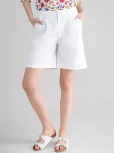 FableStreet Women White Shorts
