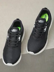 ABROS Men Black & White Mesh Running Sports Shoes