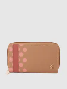 Baggit Women Brown Solid Zip Around Wallet