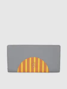 Baggit Women Grey & Brown Solid Two Fold Wallet