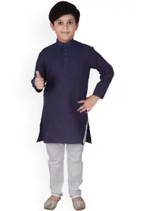 Pro-Ethic STYLE DEVELOPER Boys Blue & White Kurta with Pyjamas