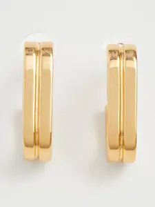 MANGO Gold-Toned Drop Earrings
