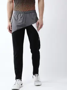 Masch Sports Masch Sports Men Black & Grey Colorblocked Dry Fit Track Pant
