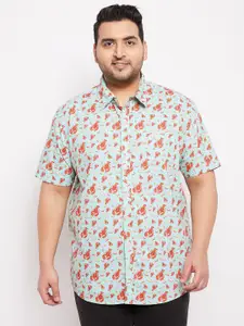 bigbanana Men Plus Size Multi Color Classic Floral Printed Cotton Casual Shirt