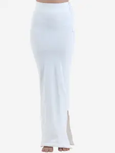 Beau Design Women White Solid Saree Shapewear