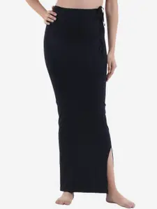 Beau Design Women Black Solid Saree Shapewear