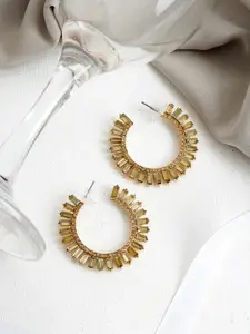 JOKER & WITCH Gold-Toned Contemporary Half Hoop Earrings