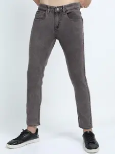 HIGHLANDER Men Grey Tapered Fit Clean look Stretchable Jeans