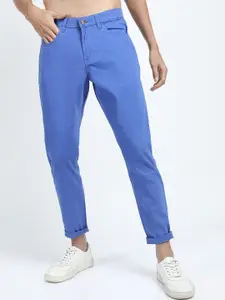 HIGHLANDER Men Blue Tapered Fit Chinos Trousers