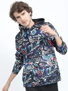 HIGHLANDER Men Multicoloured Printed Hooded Sweatshirt