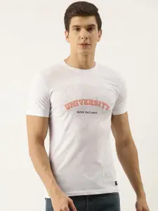 PETER ENGLAND UNIVERSITY Men White T-shirt