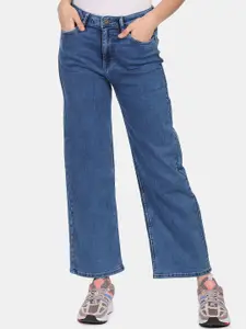 Sugr Women Blue Flared Dark Wash Jeans
