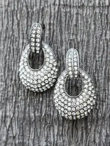 Kazo Grey Contemporary Drop Earrings