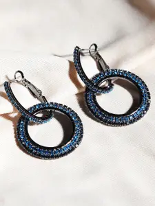 Kazo Blue Contemporary Drop Earrings