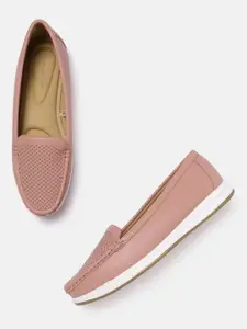 Allen Solly Women Dusty Pink Perforated Loafers