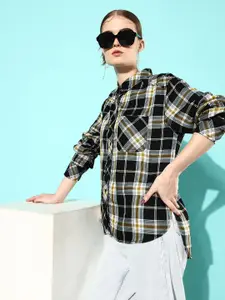 The Roadster Lifestyle Co. Women Checked Oversized Casual Shirt