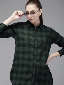 The Roadster Lifestyle Co. Women Pure Cotton Opaque Checked Casual Shirt