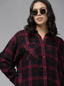 The Roadster Life Co. Checked Boxy Casual Shirt