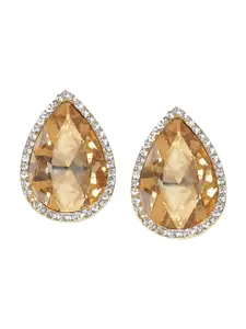 Mali Fionna Gold-Toned Contemporary Studs Earrings