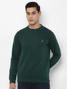 Allen Solly Men Green Cotton Sweatshirt