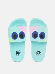 YK Boys Blue & Pink Quirky Printed Sliders