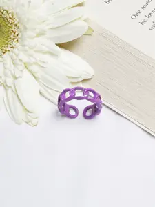 BEWITCHED Purple Chianlink Finger Ring