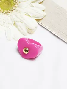 BEWITCHED Women Pink Signet Finger Ring
