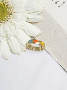 BEWITCHED Gold-Toned Smiley Finger Ring