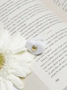 BEWITCHED Women White & Gold-Toned Beaded Finger Ring