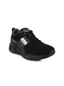 Campus Men Black Mesh Running Shoes