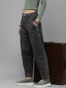Roadster Women Black Solid Slouchy Fit Jeans