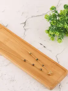 Brandsoon Gold-Toned & Black Brass Gold-Plated Antique Necklace