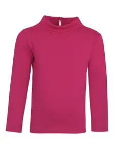 A Little Fable Girls Pink Polo Collar T-shirt
