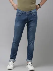 SPYKAR Men Blue Skinny Slim Fit Low-Rise Narrow Leg Light Fade Stretchable Jeans
