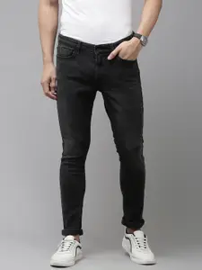 SPYKAR Men Grey Super Skinny Fit Low-Rise Light Fade Stretchable Jeans
